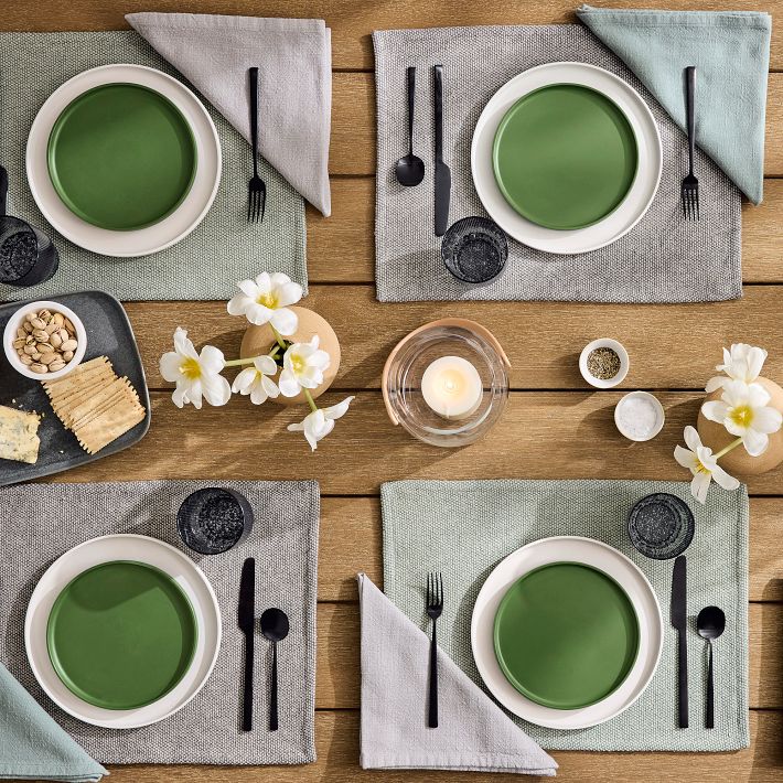 Modern Melamine Outdoor Dinnerware (Set of 16) West Elm
