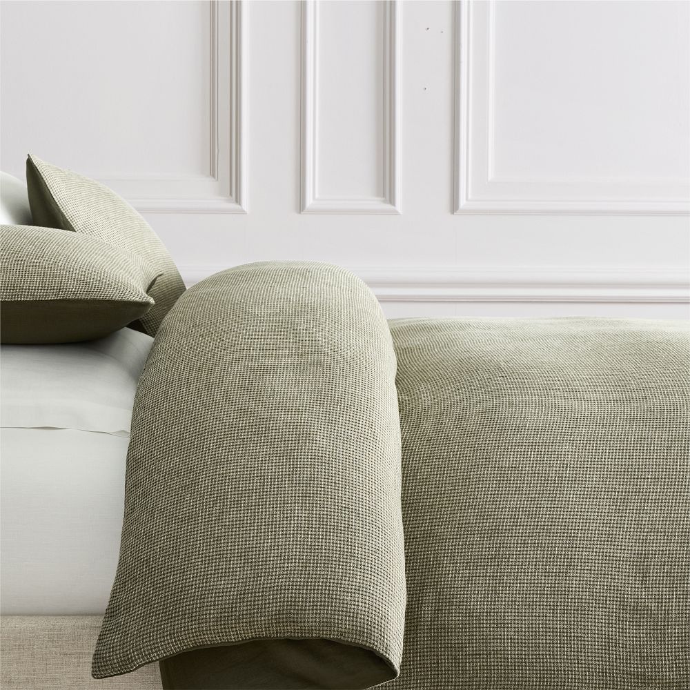 European Flax Linen Mini Waffle Duvet Cover
