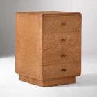 Open Box: Pierce & Ward Burl Wood Nightstand (18") - Light Nutmeg