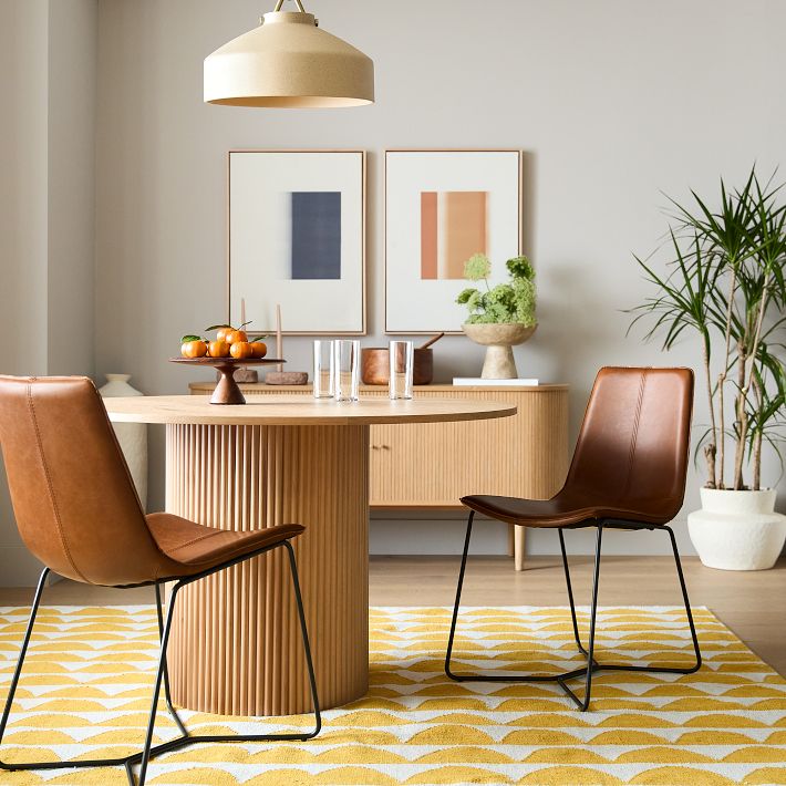 Slope Leather Dining Chair Set Modern Comfort West Elm