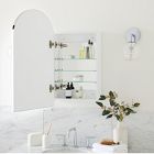 Arched Metal Framed Medicine Cabinet