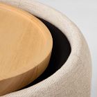 Lumi Upholstered Storage Side Table