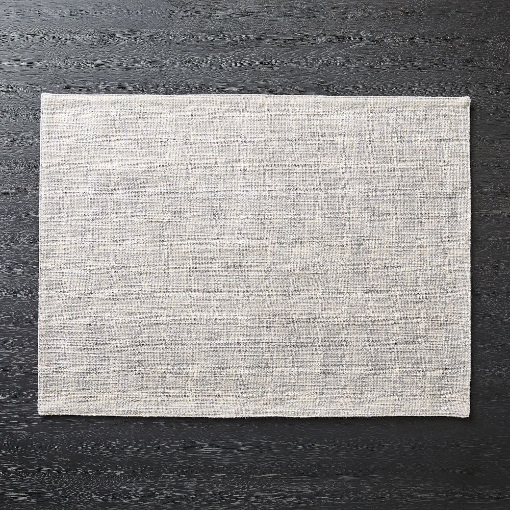 Metallic Foil Linens Placemat Sets - Silver, Set of 4