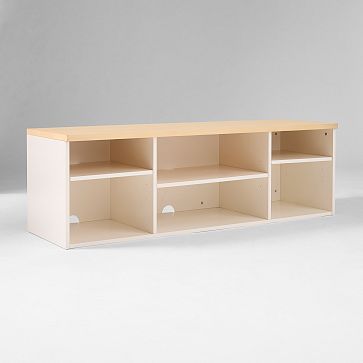 Ziggy Modular Wall System Media Base Natural/White