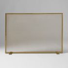 Open Box: Thin Metal Fireplace Screen, 50" x 35" - Antique Brass