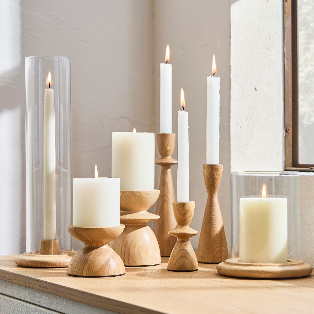 Tira Wood Candleholder Set