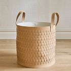 Round Leather Handled Baskets