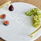 Marble &amp; Brass Round Charcuterie Board
