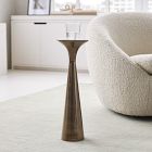 Silhouette Marble Pedestal Drink Table (7&quot;)