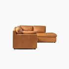 Marin Leather 2-Piece Bumper Chaise Sectional (114")
