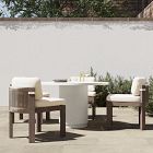 Fluted Outdoor Bistro Table (44") &amp; Porto Side Dining Chairs Set
