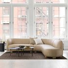 Laurent Leather 2-Piece Wedge Chaise Sectional (111.5&quot;)