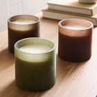Flocked Glass Filled Candles - Frozen Pine &amp; Cedarwood