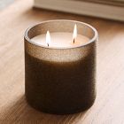 Flocked Glass Filled Candles - Frozen Pine &amp; Cedarwood