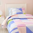 Mixed Material Geo Comforter