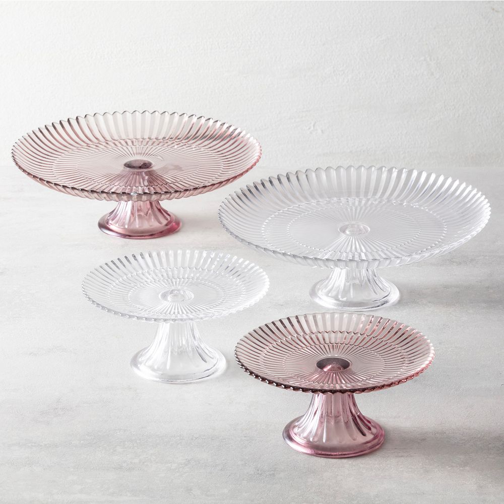 Archie Glass Cake Stand - Large, Clear