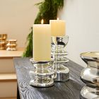 Modern Mercury Glass Pillar Holders