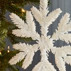 Fluffy Glitter Snowflake Ornament