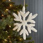 Fluffy Glitter Snowflake Ornament