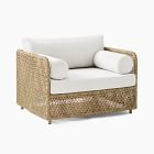 Coastal Outdoor Lounge Chair &amp; Ottoman Set