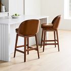 Wayne Leather Armless Swivel Bar &amp; Counter Stools