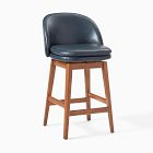 Wayne Leather Armless Swivel Bar &amp; Counter Stools