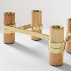 Wood &amp; Metal Centerpiece Candle Holder