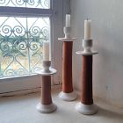 Alcantara Frederic Leather Wrapped Candle Holder