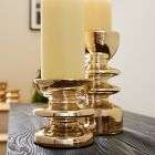 Modern Mercury Glass Pillar Holders
