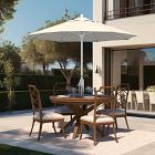 7.5' Round Outdoor Patio Umbrella - Rustproof Aluminum Tilt Frame