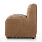 Anniina Channeled Leather Dining Bench (49"&ndash;82")