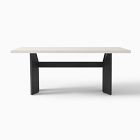 Rockport Outdoor Concrete Aluminum Dining Table (72&quot;), Telluride Aluminum Dining Benches &amp; Arm Dining Chairs Set