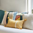 Silk Mono Stripe Lumbar Pillow Cover