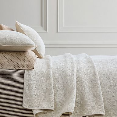 Pierce & Ward TENCEL™ Cotton Matelasse Coverlet & Shams