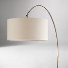 Ariel Stacked Arc Solid Oak Floor Lamp (63")