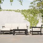 Playa Outdoor Reversible Sectional (92"), Lounge Chair &amp; Coffee Table Set