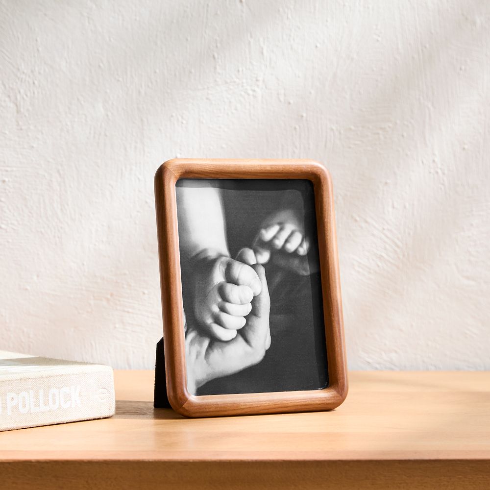 Modern Rounded Wooden Tabletop Frames - Dark Ash, 5X7