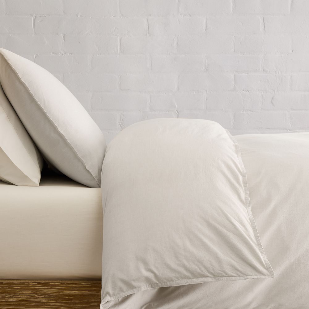 Organic Washed Cotton Percale Duvet Cover & Shams