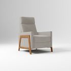 Chip & Dent: Spencer Recliner, Poly, Performance Chenille Tweed, Silver, Walnut