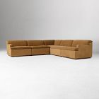Calvin Fabric &amp; Leather 5-Piece L-Shaped Sectional (113.5")