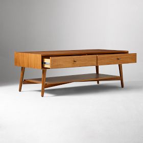 Mid-Century Storage Coffee Table | Modern Living Room Furniture
