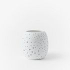 Pierced Constellation White Ceramic Candleholders