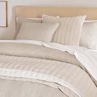 European Flax Linen Cotton Pick Stitch Quilt &amp; Shams