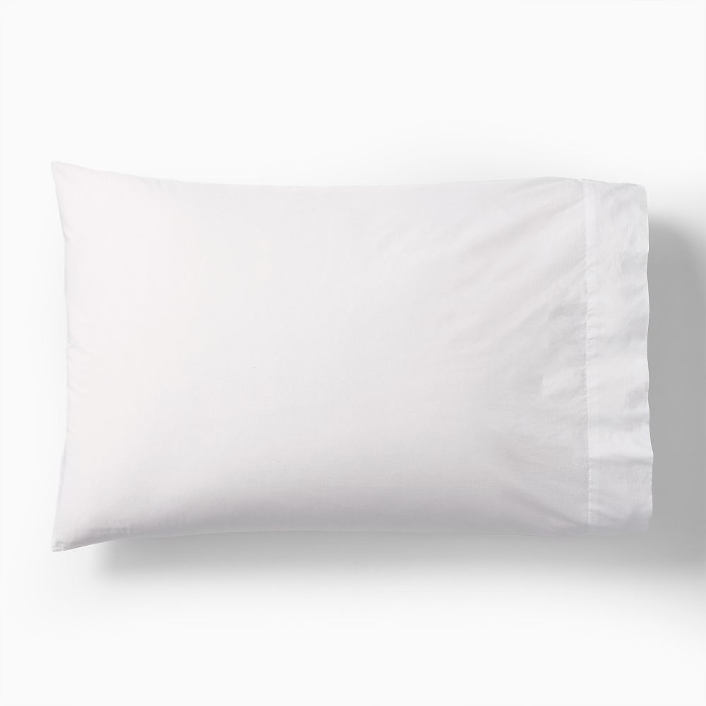 400-Thread-Count Special Edge Organic Percale Pillowcases (Set of 2) - Standard, S/2, White