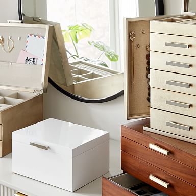 Mid-Century Acorn Wood Jewellery Box - Large | West Elm