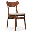 Chip & Dent: Classic Cafe S/2 Dining Chair Cushions, Basketslub, Sand