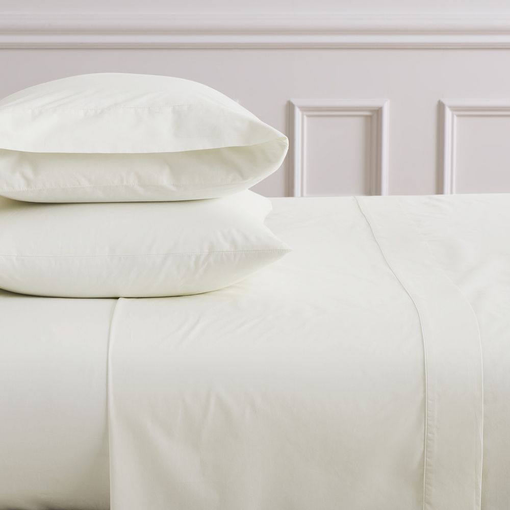 400-Thread-Count Special Edge Organic Percale Sheet Set - King, Ivory