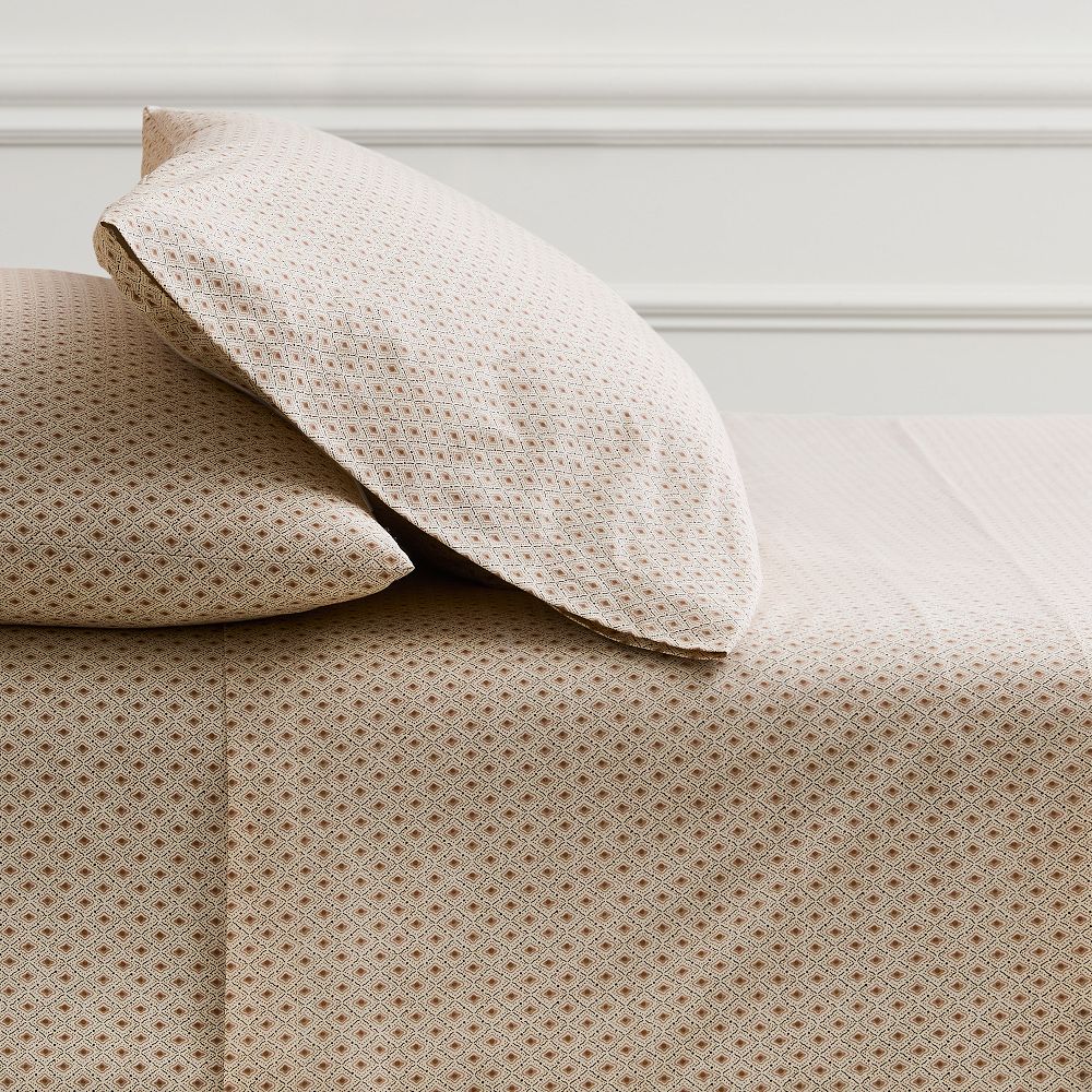 Pierce & Ward Deco Diamond Sheet Set - Queen, Silver Mink