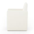 Lofted Boucle Upholstered Dining Arm Chair