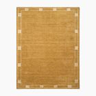 Open Box: Pierce & Ward Deco Border Handwoven Wool Rug, 5' x 8' - Cumin